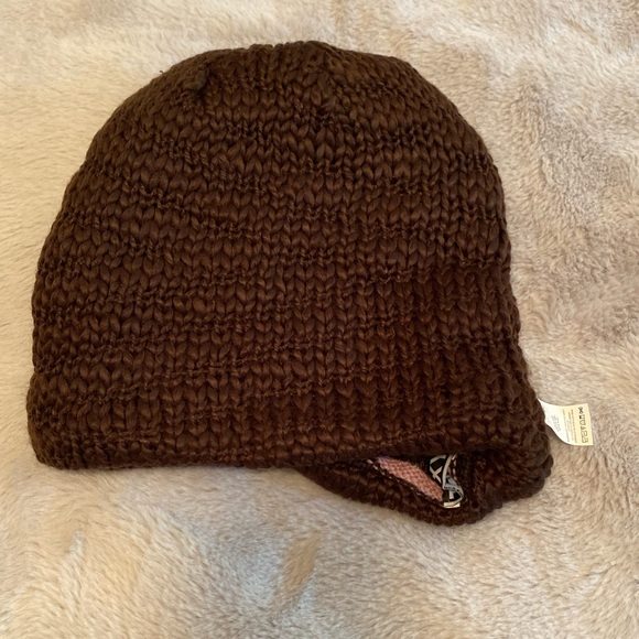 Roxy reversible striped beanie, light purple and dark brown stripe, NWT - Picture 5 of 11